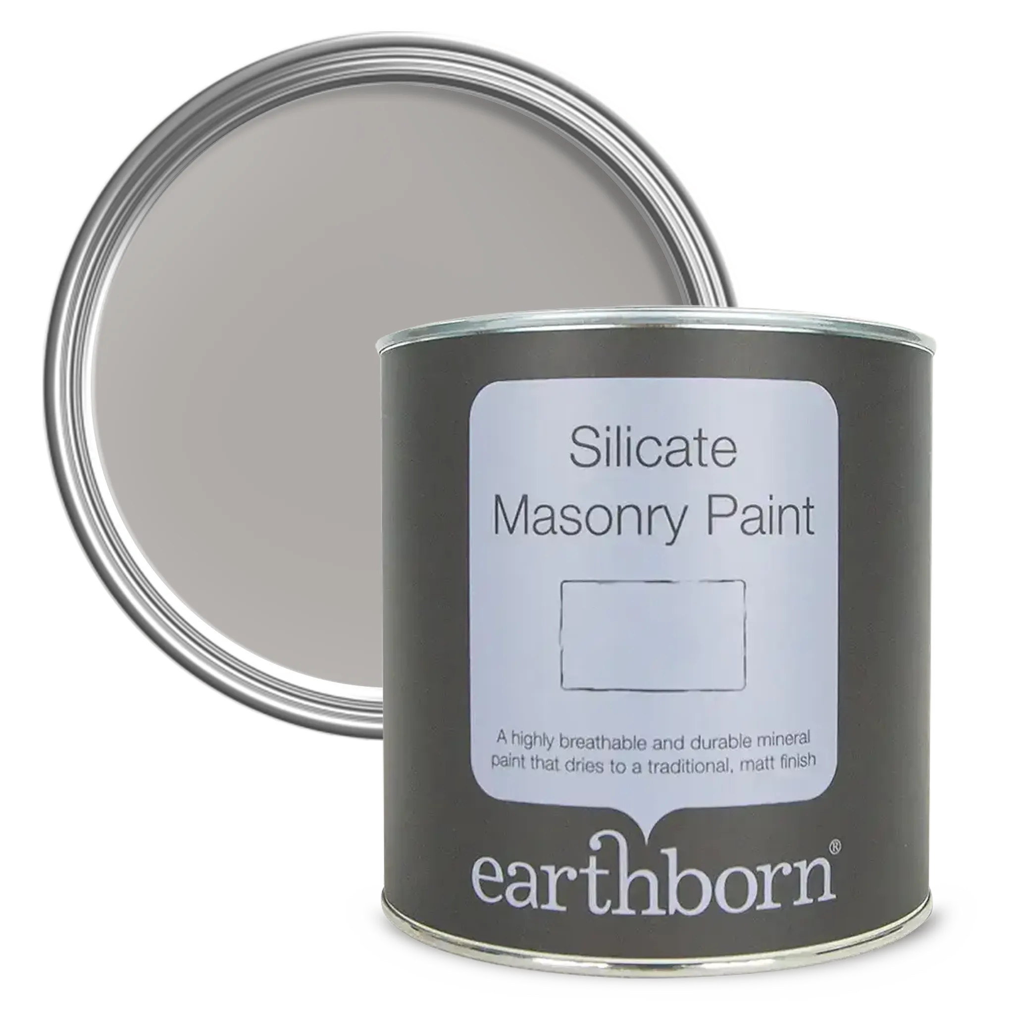 Photos - Paint / Enamel Earthborn Ecopro Silicate Masonry Paint, Light Grey 5L | Durable, Breathable, Weather-Resistant Paint for Exterior Walls 